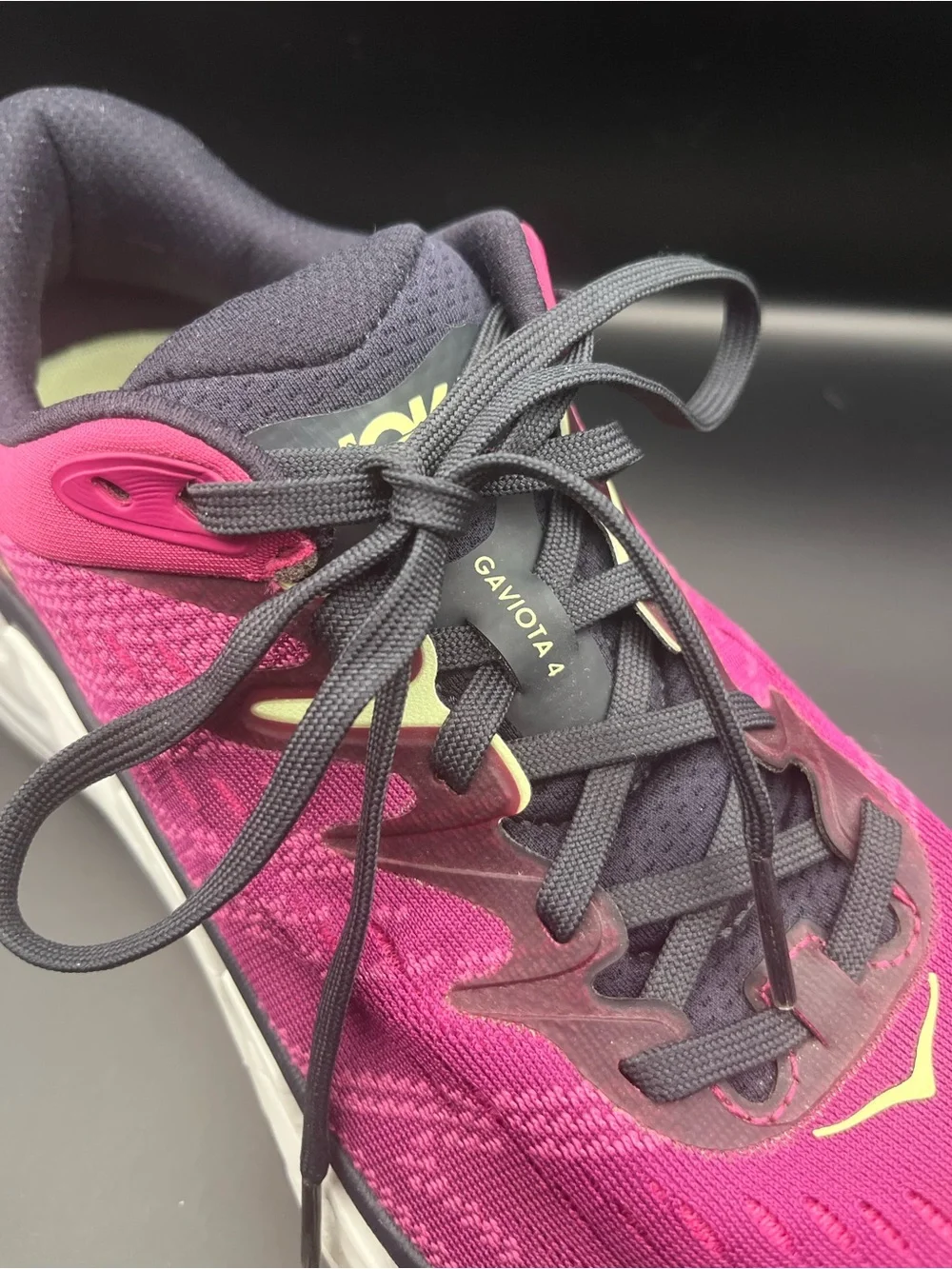 Hoka Women's Magenta Running Shoe with Black Accents